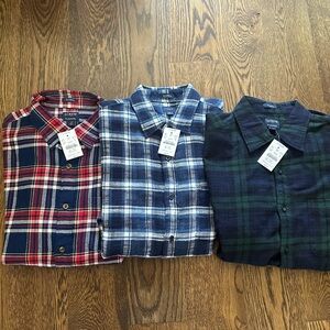 J. Crew Factory Flannel Shirts (lot of 3)